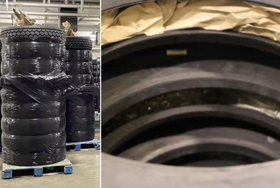 More than 3000 pounds of Marijuana stuffed into tires entering Detroit