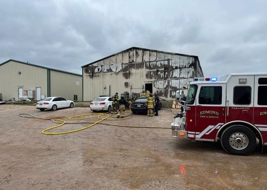 Two people hurt after fire breaks out at Oklahoma Marijuana processing facility